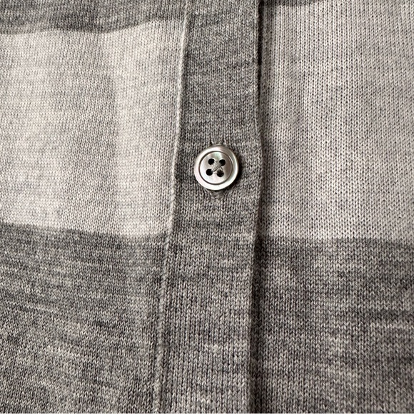 Banana Republic 100% Merino Wool Button Down Lightweight Cardigan | Light + Dark - Picture 6 of 8